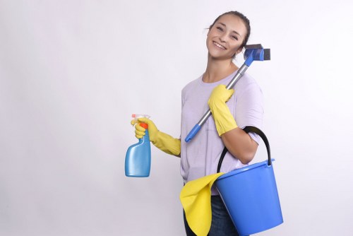 Local cleaners preparing a Fulham flat for new occupants