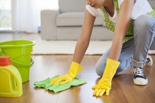 Local cleaner in Fulham working on a carefully maintained interior space